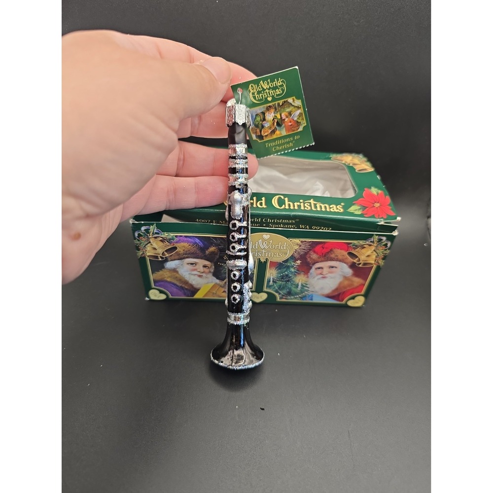 Old World Christmas Blown Glass Ornament for Christmas Tree, Clarinet
